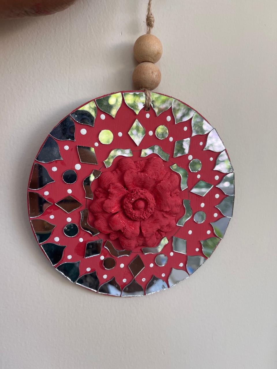 Handcrafted Wall Hanging – Ethnic Design in Mirror